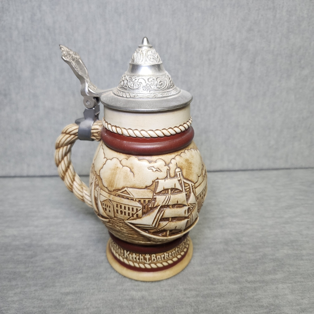 Vintage 1977 Avon Tall Ships Ceramic Beer Stein